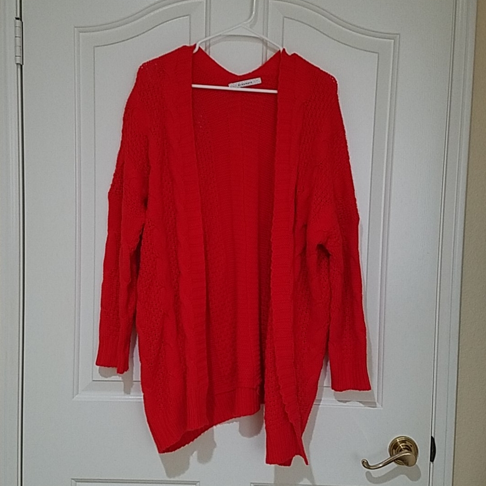 NWOT Red Knit Cardigan